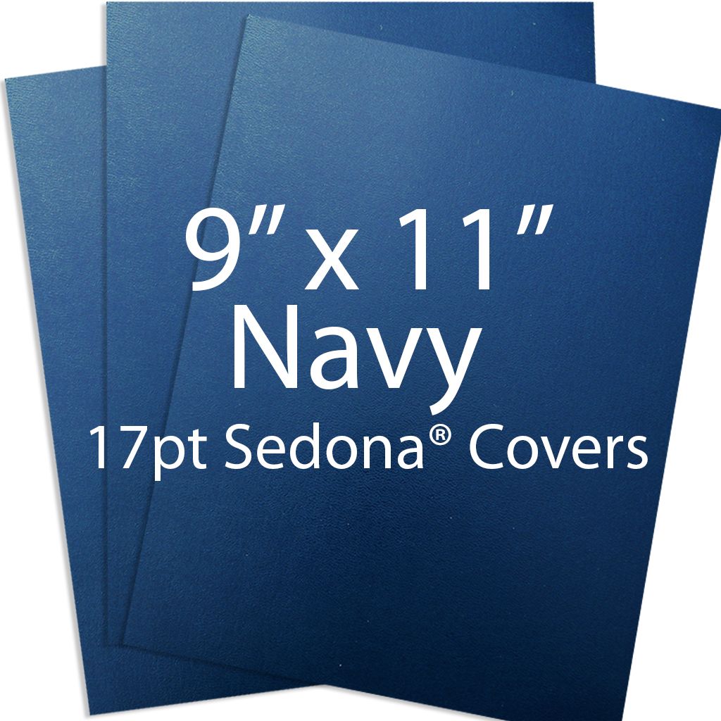 Sedona Covers [17 PT., Navy, Square Corner, 9" X 11"] 100 /Pack