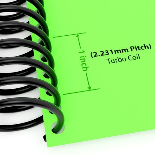 2.231mm Pitch Black TurboCoil Spiral Binding Coil SpiralBinding