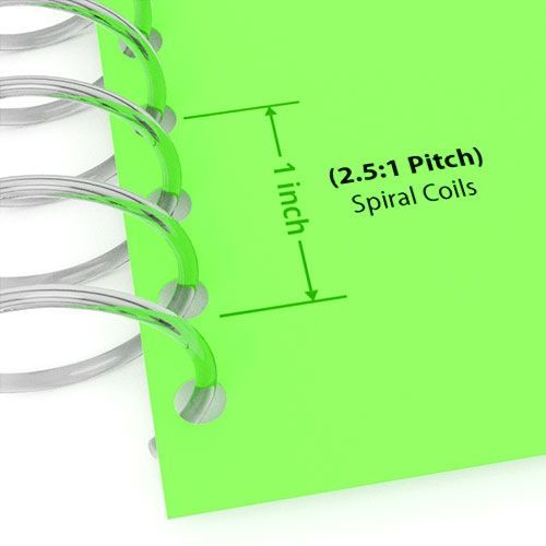 2.5:1 Pitch Spiral Plastic Coil [35mm (1-3/8"), Clear, 12" Long](100/Box) Image 1