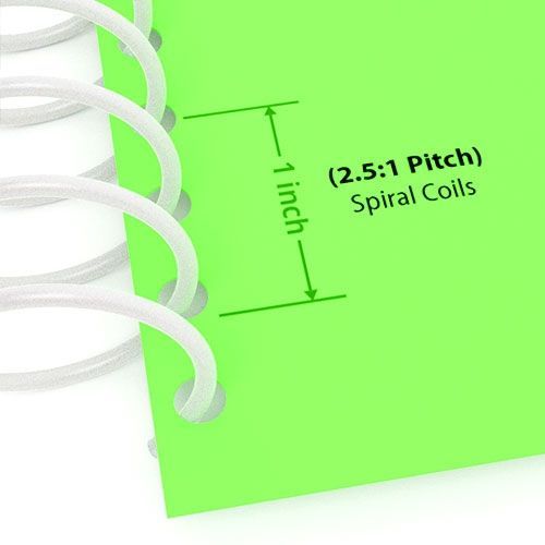 2.5:1 Pitch Spiral Plastic Coil [45mm (1-3/4"), White, 12" Long](50/Box) Image 1