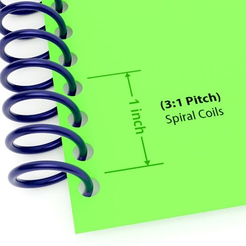 3:1 Navy 12" Spiral Plastic Coils Image 1