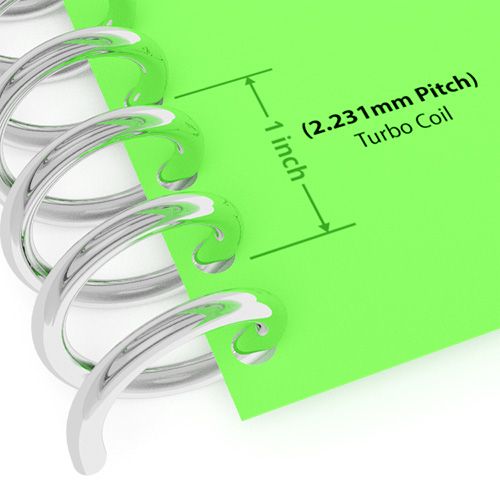 2.231 mm Pitch Turbo Coil 12" Length [Clear, 45mm (1-3/4")] 50 /Box