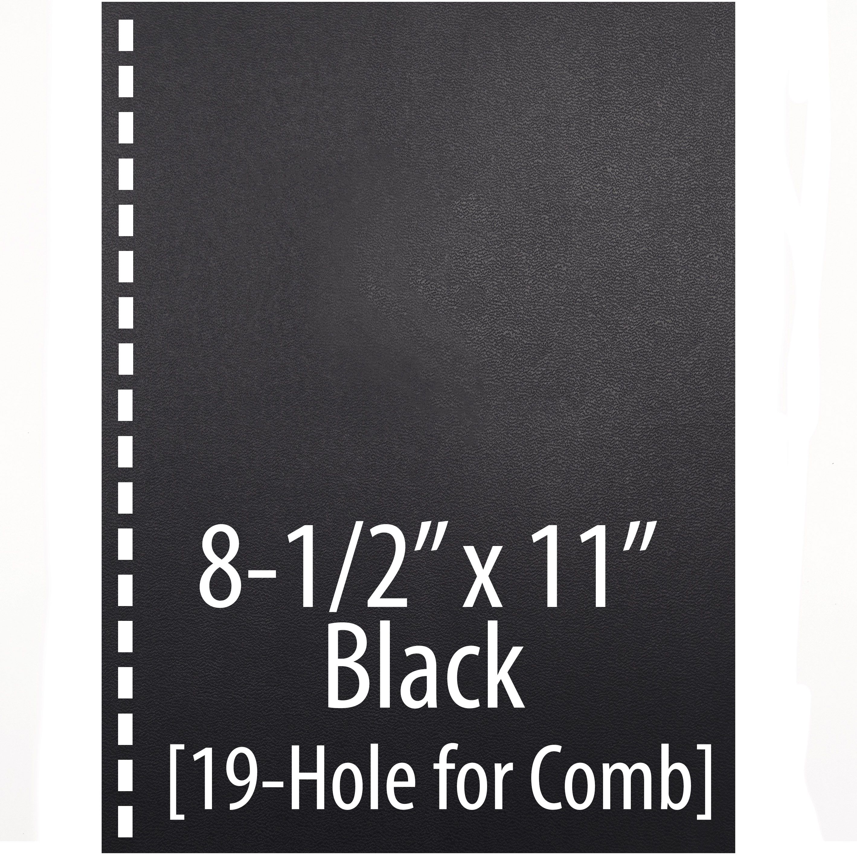 206 Composition Cover [No Window, Square Corner, Black, 19-hole, 8-1/2" X 11"] 100 /Pack