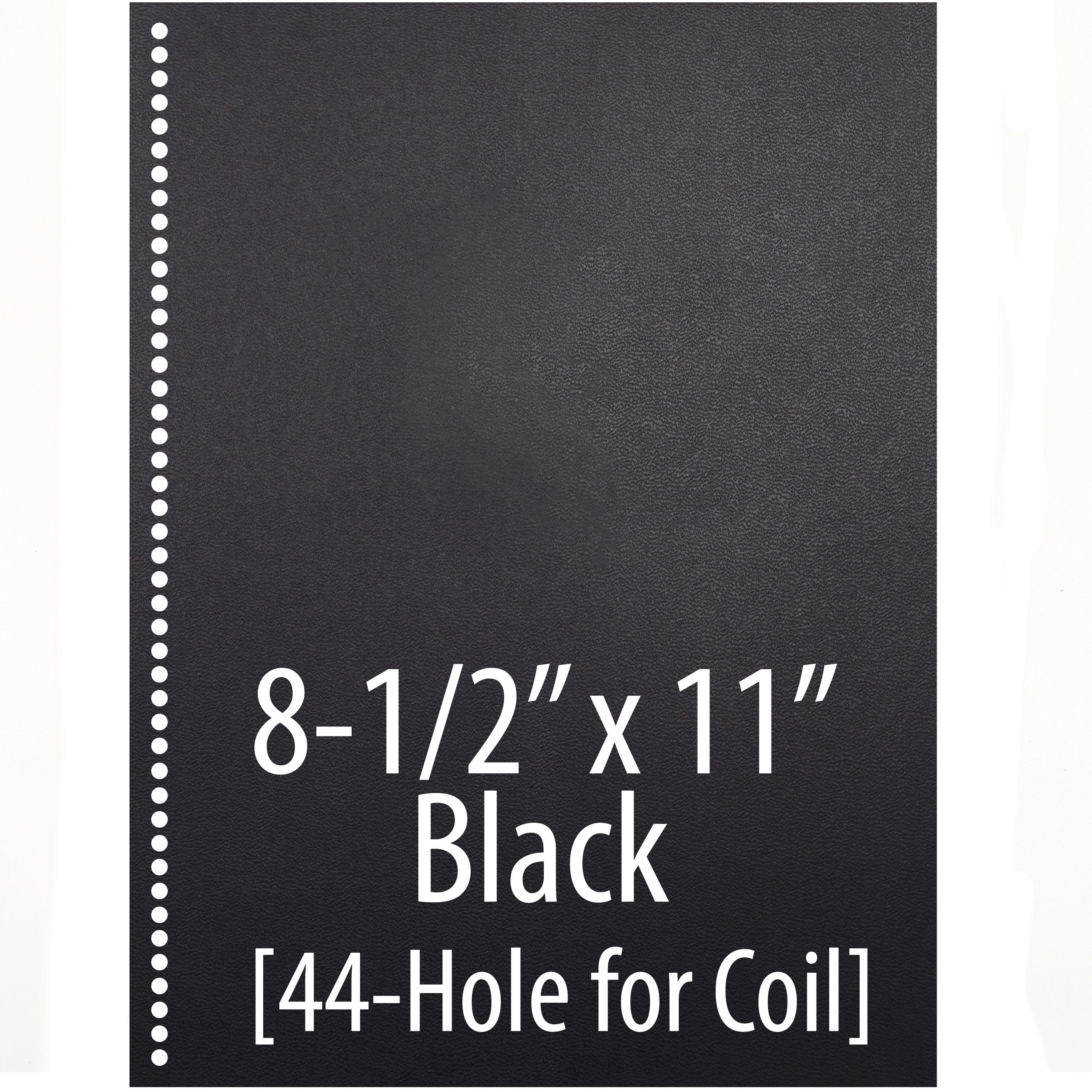 206 Composition Cover [No Window, Square Corner, Black, 44-hole (.248 Pitch), 8-1/2" X 11"] 100 /Pack