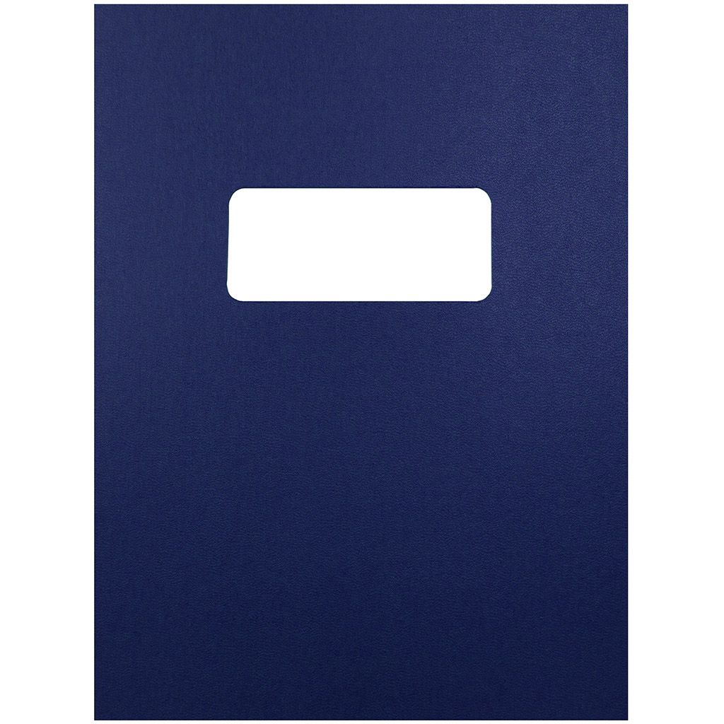 8.5x11 Letter Size Navy Blue Vinyl Covers with Windows for Binding and Reports