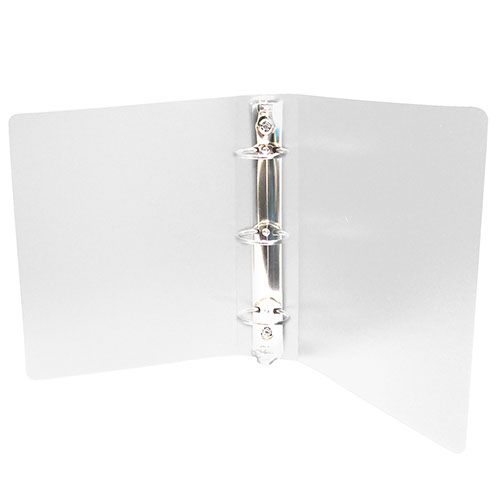 White Half Size Poly Binders (Case of 100) Image 1