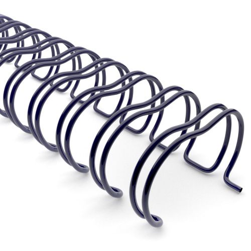 3:1 Navy Wire Binding Spine | Twin Loop Metal Binder Supplies with 3:1 Pitch Spacing for Small Books