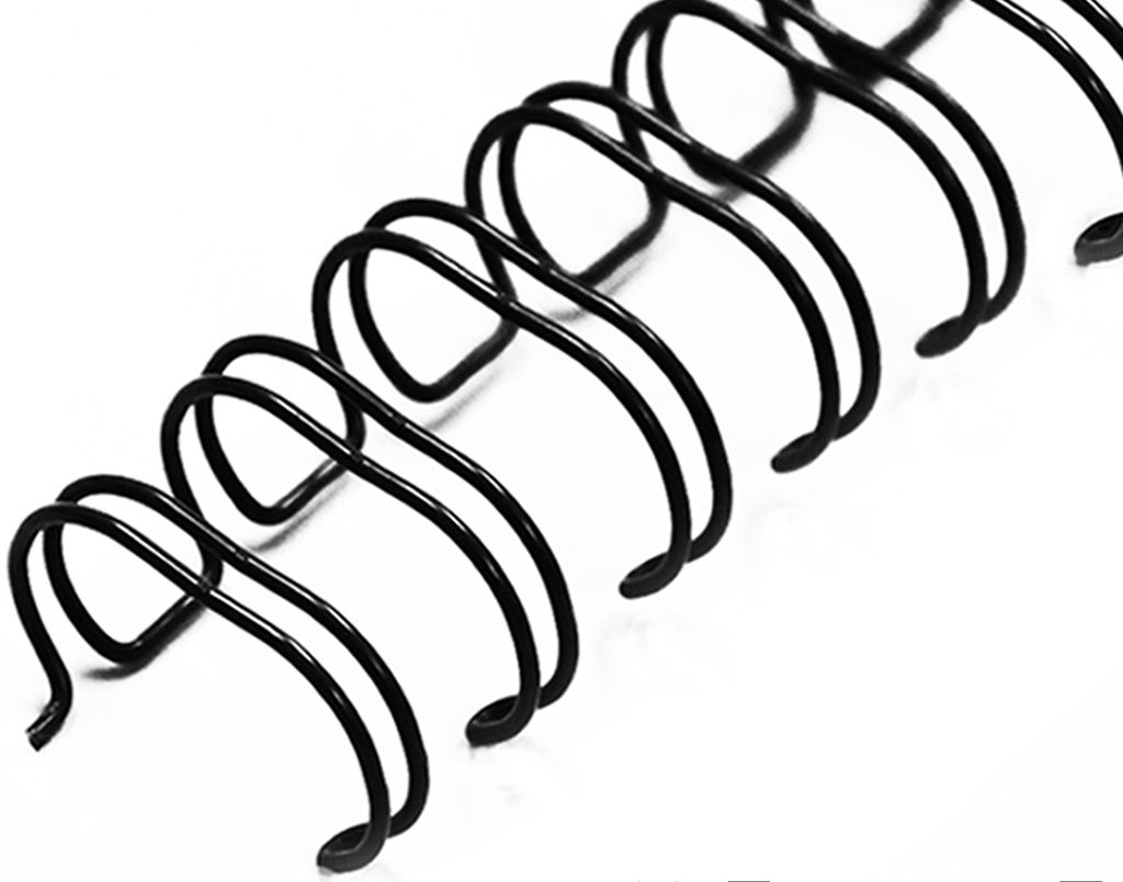 1 ¼" Black Wire-O® Binding Supplies [2:1 Pitch] (100/Bx)