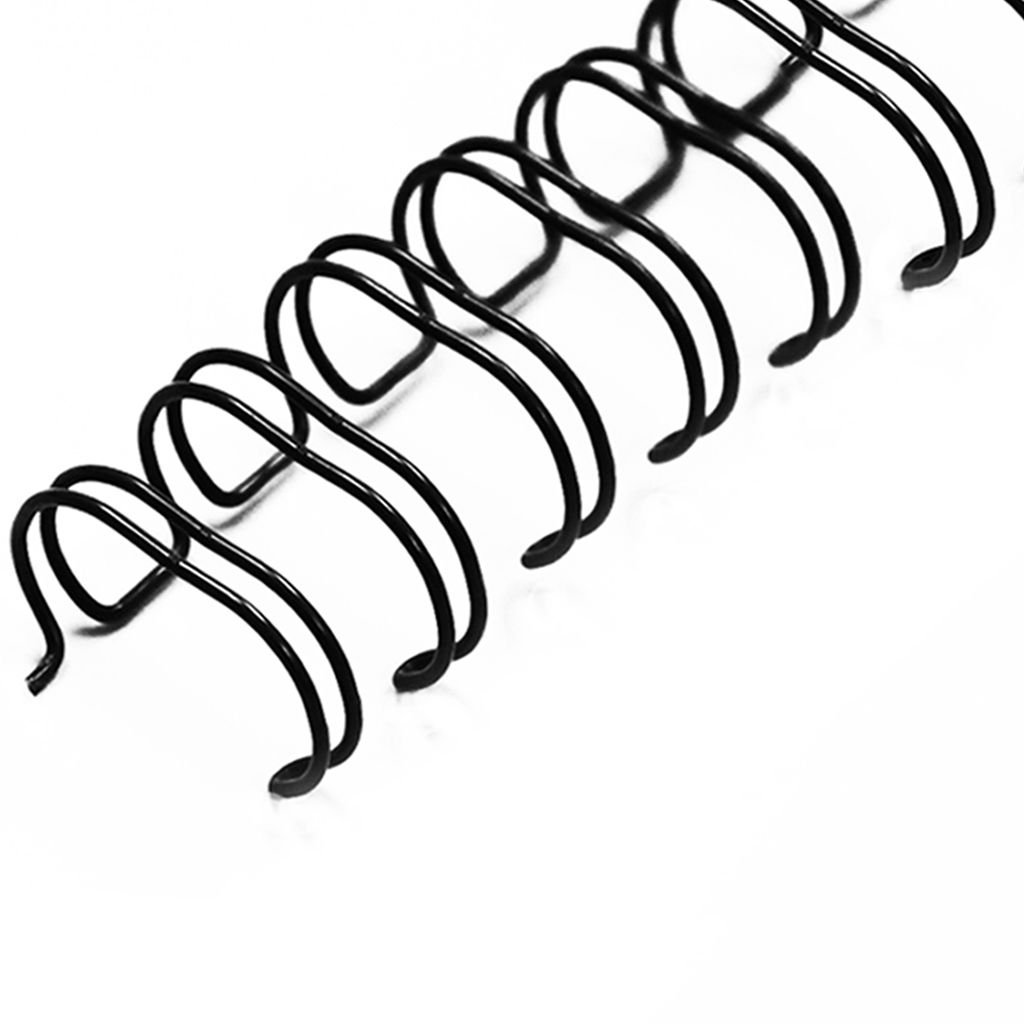 1" Black Wire-O® Binding Supplies [2:1 Pitch] (100/Bx)
