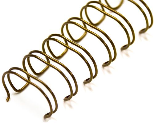 Gold 3:1 Wire-O Twin-Loop Binding Spines Image 1