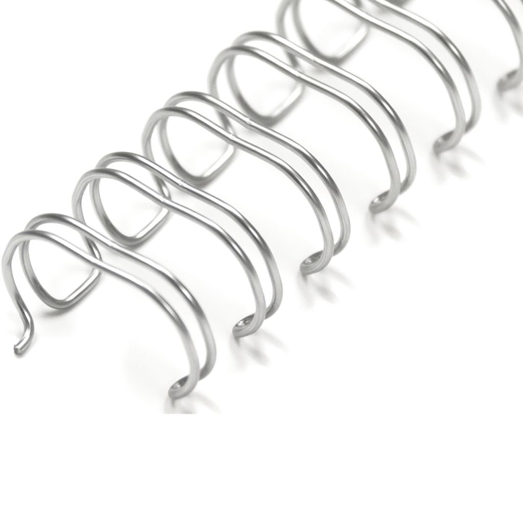 3/8" Silver Wire-O Binding Supplies [3:1 Pitch, 65 Sheet Capacity (approx)] (100/Bx)