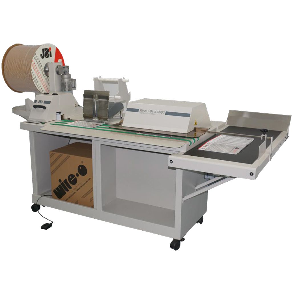 WOB 5000 Wire-O Bind 5000 Automatic Twin Loop Wire Binding Machine from James Burn for Wire Spools and Cut Wire