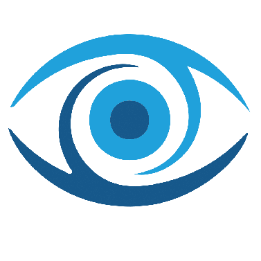 Spirals Vision Icon of a blue vector style eye